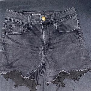American Eagle Outfitters black jean shorts